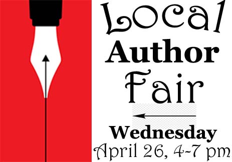 Otsego County Library's 1st Annual Local Author Fair will be held April 26, 4 to 7 pm