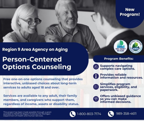 Ann Kochanski from the Region 9 Area on Aging with explain the MI Options program Thursday, June 4, 2026, at 11 am.