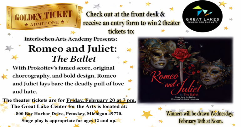 Enter to win tickets to Romeo and Juliet: The Ballet at the Great Lake Center for the Arts