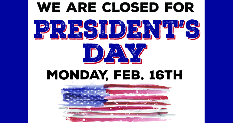The Library will be closed Monday, February 16th for a Staff Inservice
